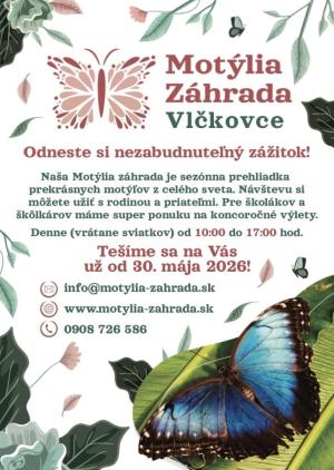 Pozvánka - Motýlia Záhrada - Vlčkovce